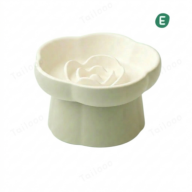 Ceramic Slow Feeder Pet Bowl – Green Tailooo Hover Image