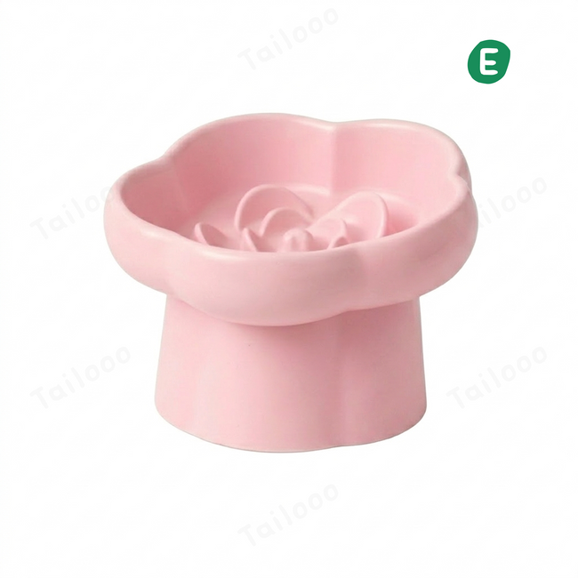 Ceramic Slow Feeder Pet Bowl – Pink Tailooo Hover Image