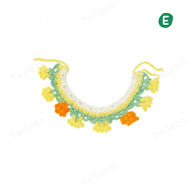 Handmade Cotton Crochet Pet Collar Tailooo Hover Image
