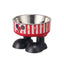 Cartoon Elevated Pet Bowl – Red & White