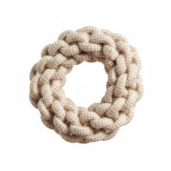 Eco-Friendly Dog Chew Toy Ring – Durable Cotton Rope Toy for Dogs, Teeth Cleaning, Interactive Fetch & Tug, Natural Handmade Pet Toy
