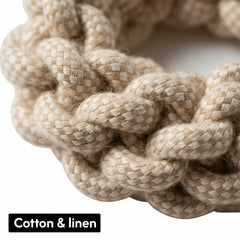 Eco-Friendly Dog Chew Toy Ring – Durable Cotton Rope Toy for Dogs, Teeth Cleaning, Interactive Fetch & Tug, Natural Handmade Pet Toy