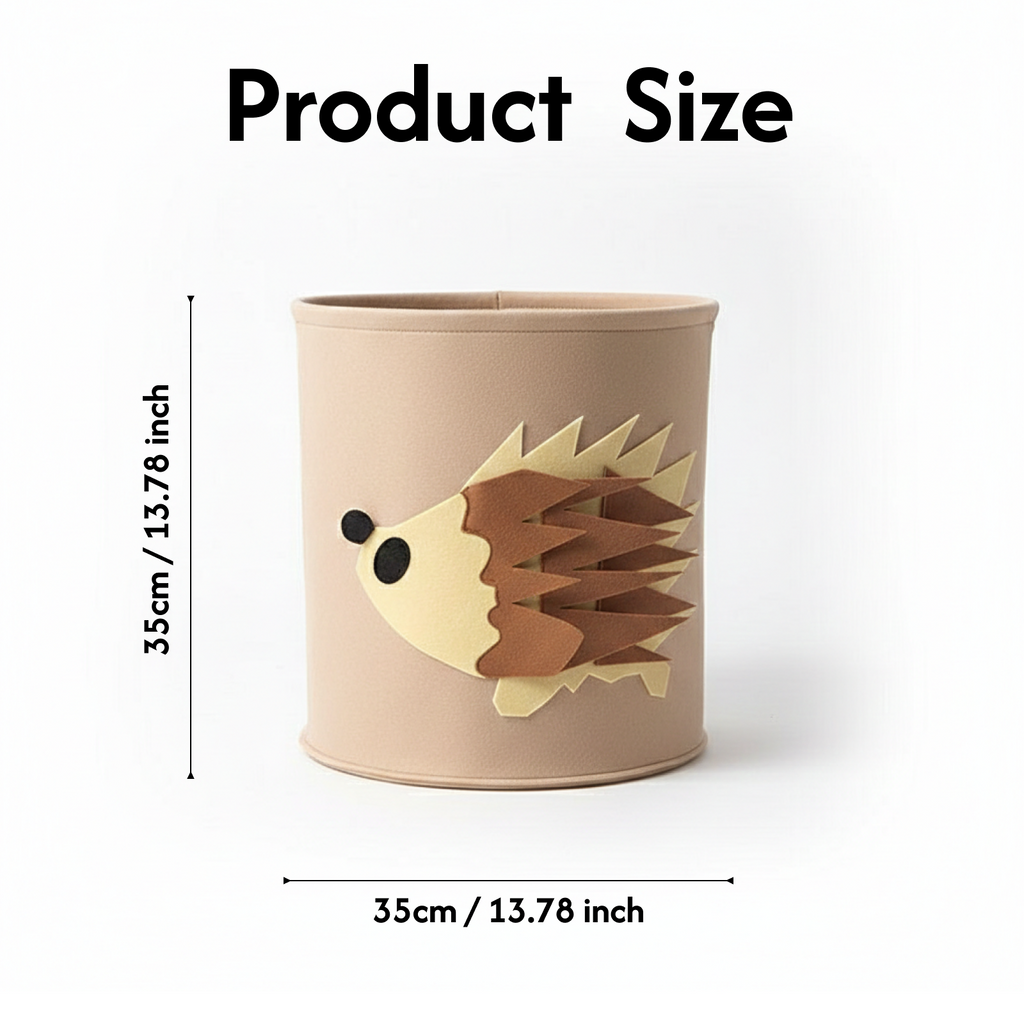 Hedgehog-Shaped Felt Cat & Dog Toy Box Storage Basket