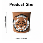 Tiger-Shaped Felt Cat Toy Box & Dog Toy Storage Basket