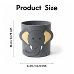Elephant-Shaped Felt Cat & Dog Toy Box Storage Basket