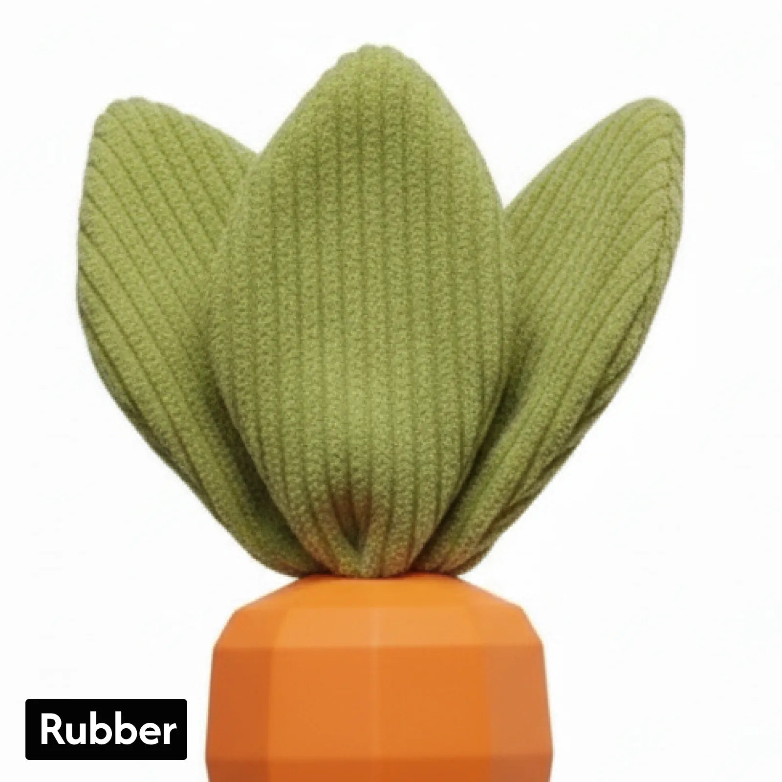 Durable Rubber Carrot Dog Toy – Squeaky & Crinkle Toy for Chewers, Interactive Pet Play Toy