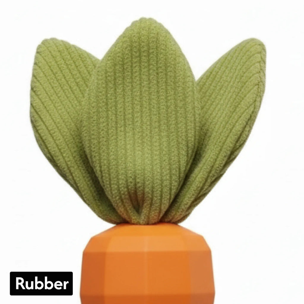 Durable Rubber Carrot Chew Dog Toy