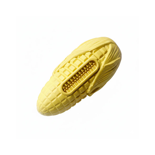 Natural Rubber Corn-Shaped Dog Chew Toy Hover Image