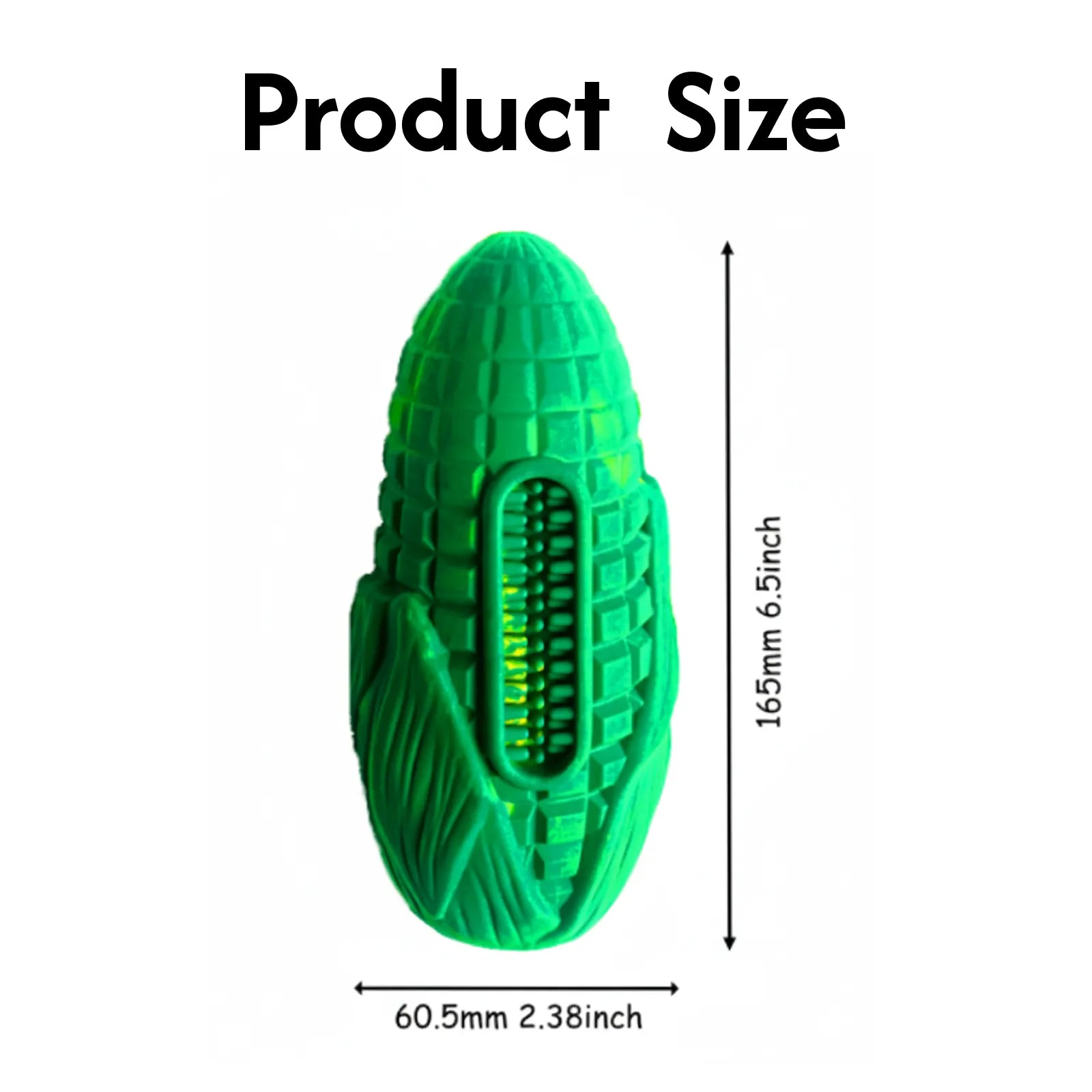 Natural Rubber Corn-Shaped Dog Chew Toy – Durable Interactive Play for Dogs (Yellow/Red/Green)