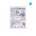 Crinkly paper dog toys with Newspaper card designs