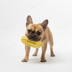 Yellow Corn-Shaped Natural Rubber Dog Chew Toy