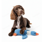 Durable Plush Blue Duck Dog Toy with Squeaker