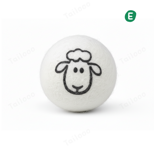 Simple sketch lamb——Safe & Durable Play Balls Natural Wool Felt Balls for Dog（3 Pieces） Hover Image