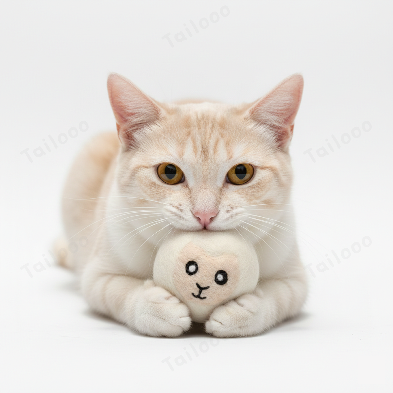 White monkey-Safe & Durable Play Balls Natural Wool Felt Balls for Pet（3 Pieces）