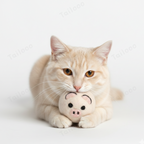 Pink pig——Safe & Durable Play Balls Natural Wool Felt Balls for Dog（3 Pieces）