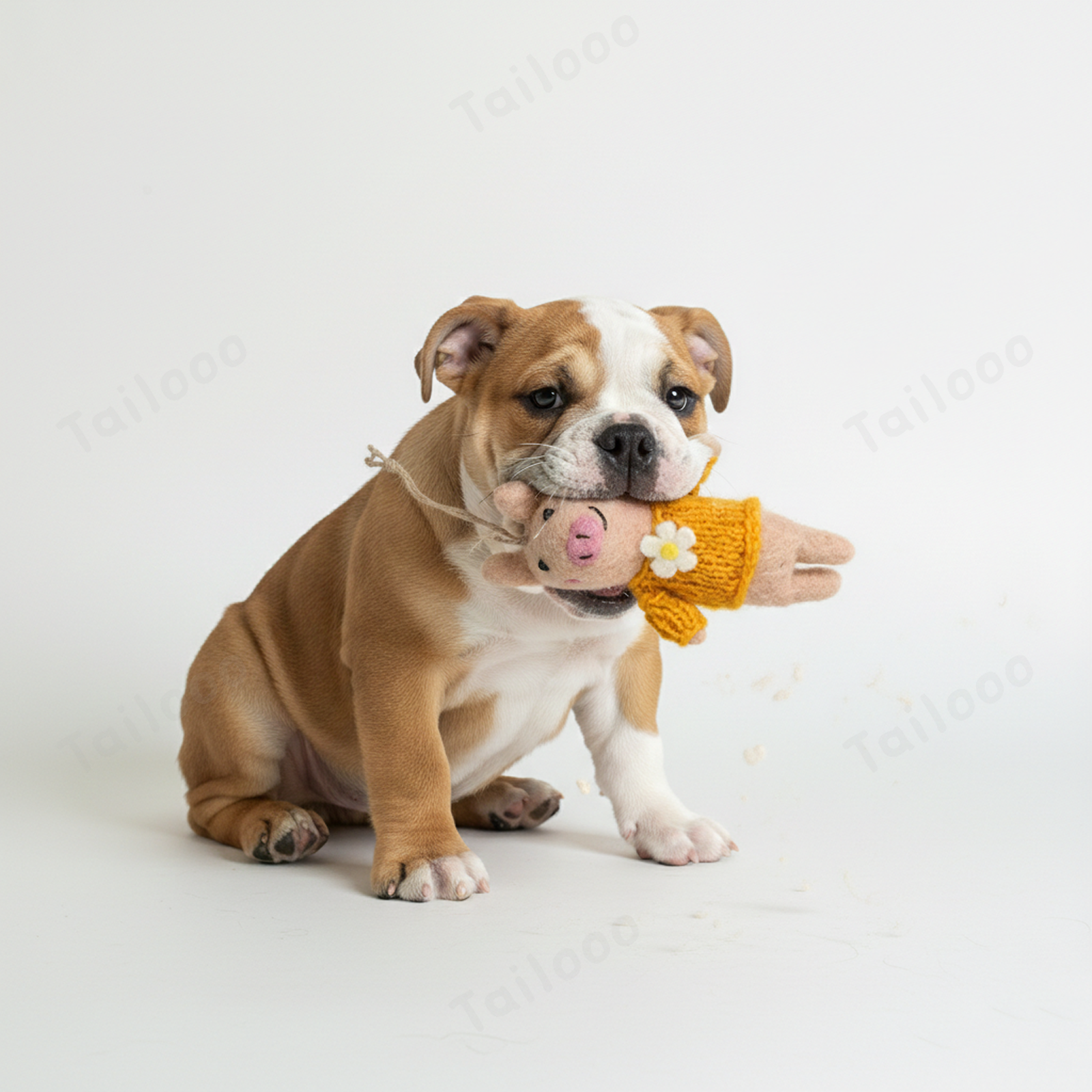 Handmade Nepal Wool Felt Pet Toy – Little Yellow Pig