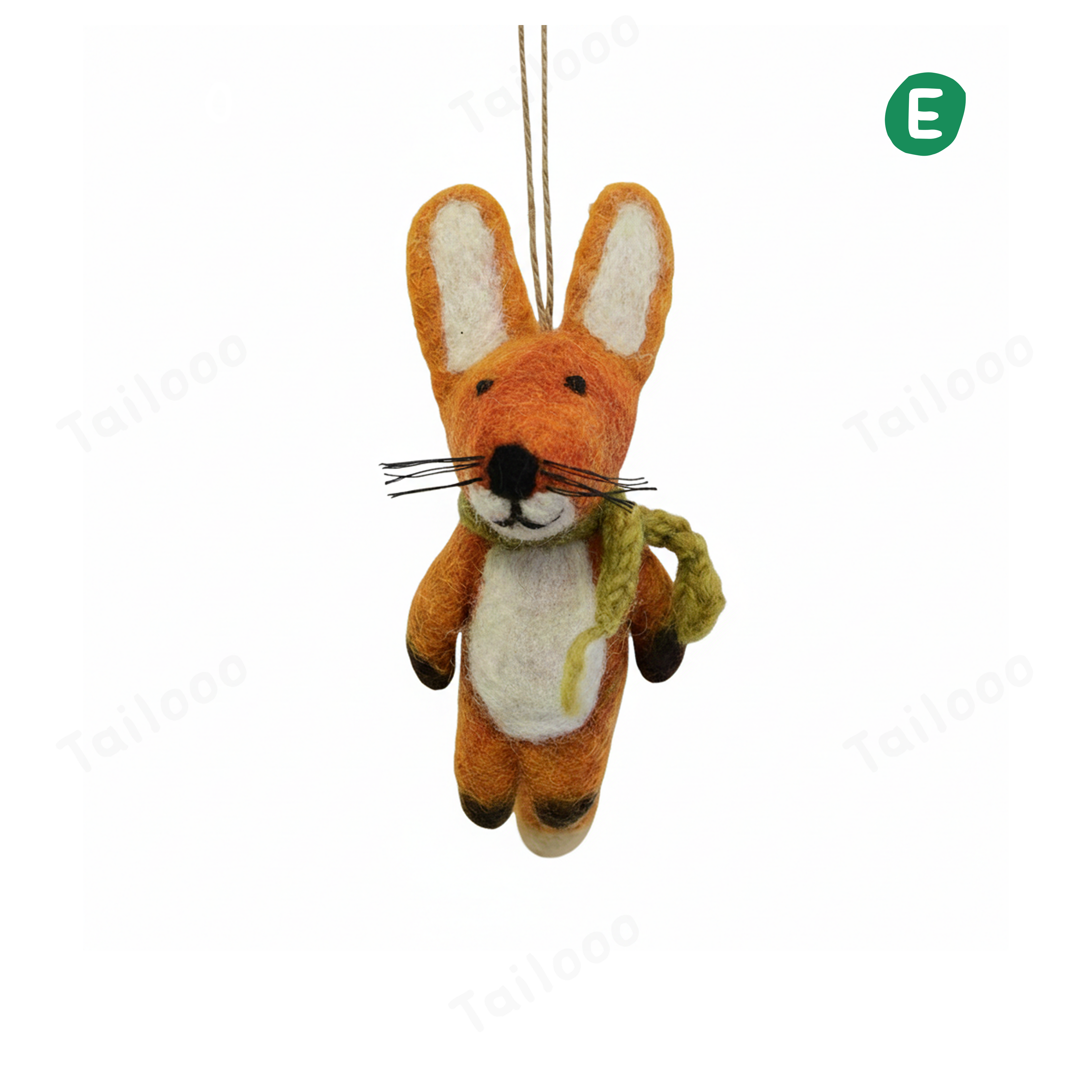 Handmade Nepal Wool Felt Pet Toy – Scarf Fox