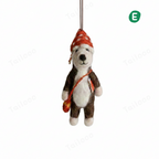 Handmade Nepal Wool Felt Pet Toy – Mushroom Hat Puppy