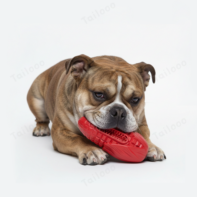 Red Corn-Shaped Natural Rubber Dog Chew Toy Main Image