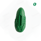 Green Corn-Shaped Natural Rubber Dog Chew Toy