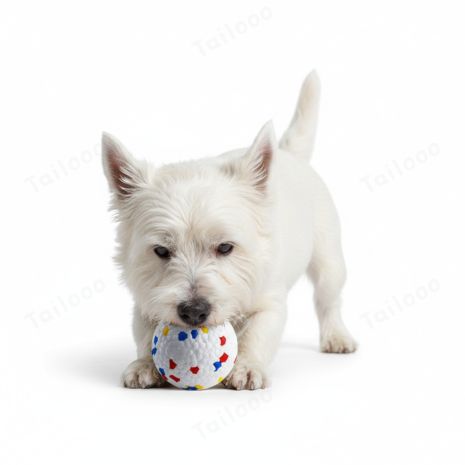 WHITE-Interactive ETPU Dog Ball Toy for Training & Boredom Relief