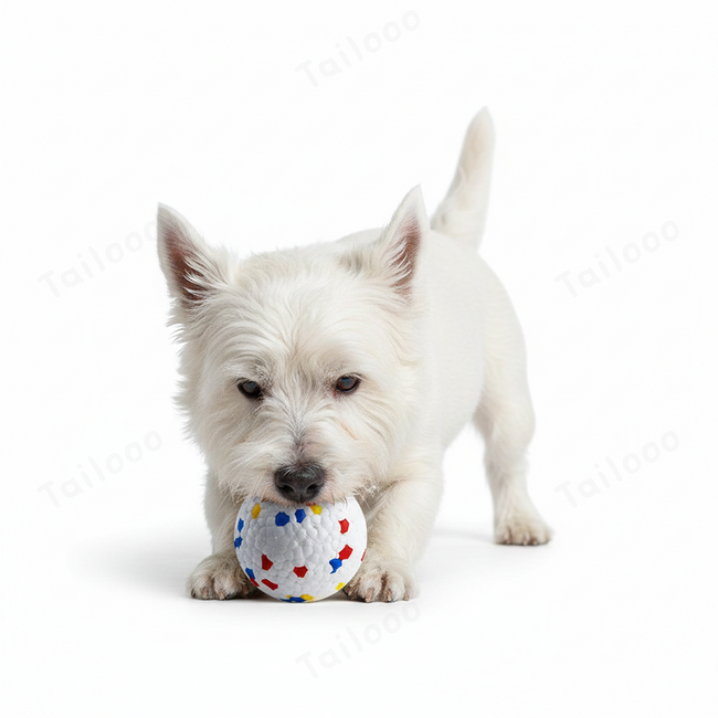 WHITE-Interactive ETPU Dog Ball Toy for Training & Boredom Relief Main Image