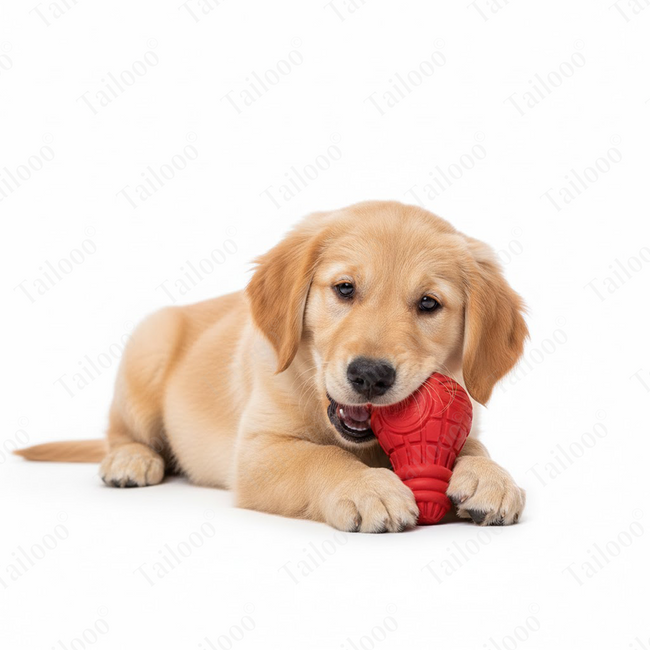 Natural Rubber Treat Dispensing Dog Toy Ball – Light Bulb Puzzle Chew Toy for Boredom Relief Main Image