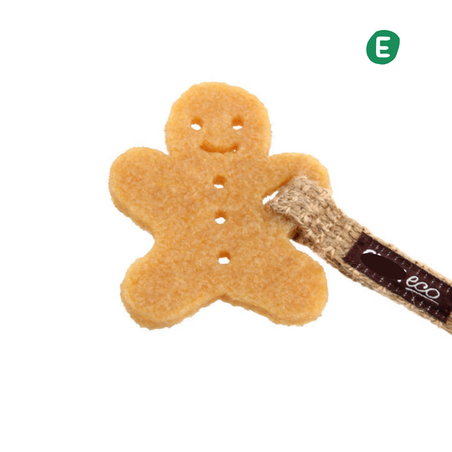 Biscuit Man Natural Latex Dog Chew Toy with Sisal Rope Hover Image