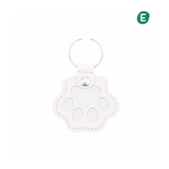 Leather Pet Hair Keepsake Keychain（White） Hover Image