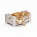 Double-Layer Cat Scratching Bed – White Single Layer Pet Bed