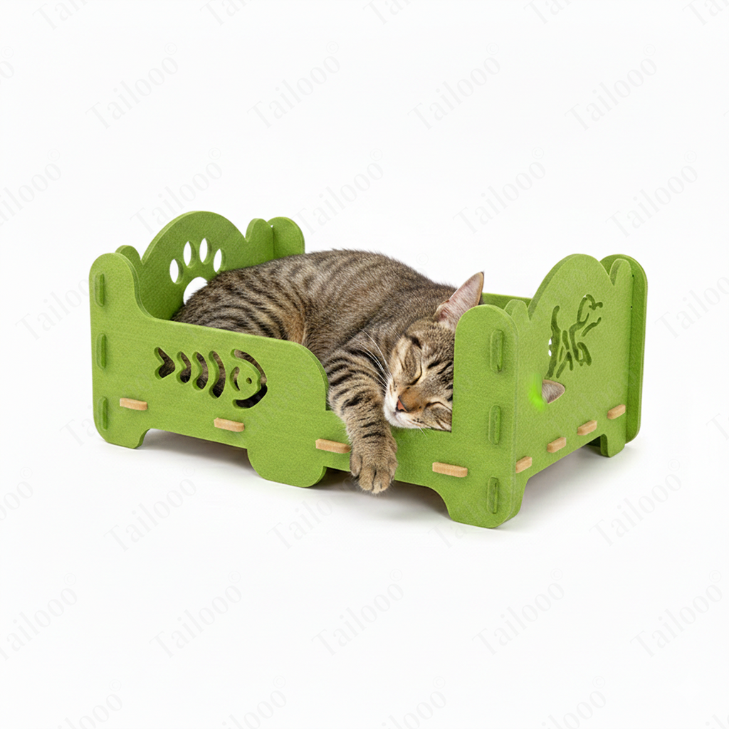 Double-Layer Cat Scratching Bed – Green Single Layer Pet Bed