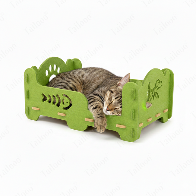 Double-Layer Cat Scratching Bed – Green Single Layer Pet Bed Main Image