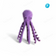 Octopus Plush Chew & Tug Dog Toy – Purple