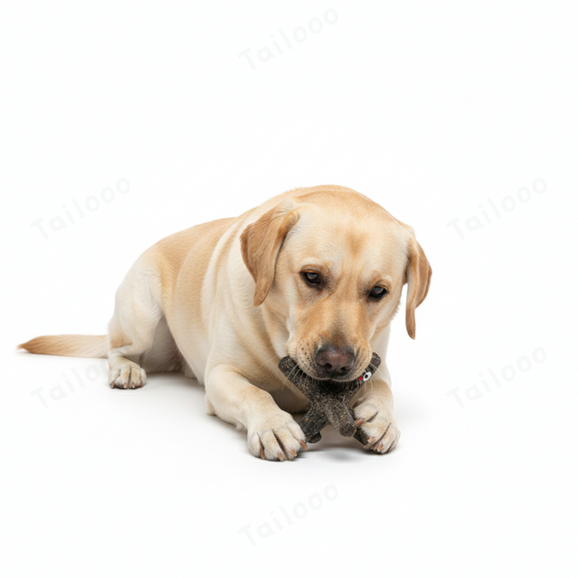 Hexagonal Tree Branch — Durable Natural Rubber Dog Chew Toy with Rope Main Image