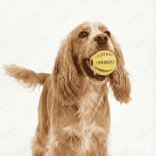 Yellow Interactive TPR Dog Treat Ball Toy, Slow Feeder Chew dog toy Main Image