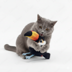 Petgravity Flapping Bird Cat Toy – Interactive Touch-Activated Chirping Bird (Black)