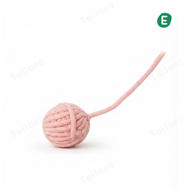 Soft Knit Ball Cat Toy – Interactive Chasing Teaser Ball (Pink) Hover Image