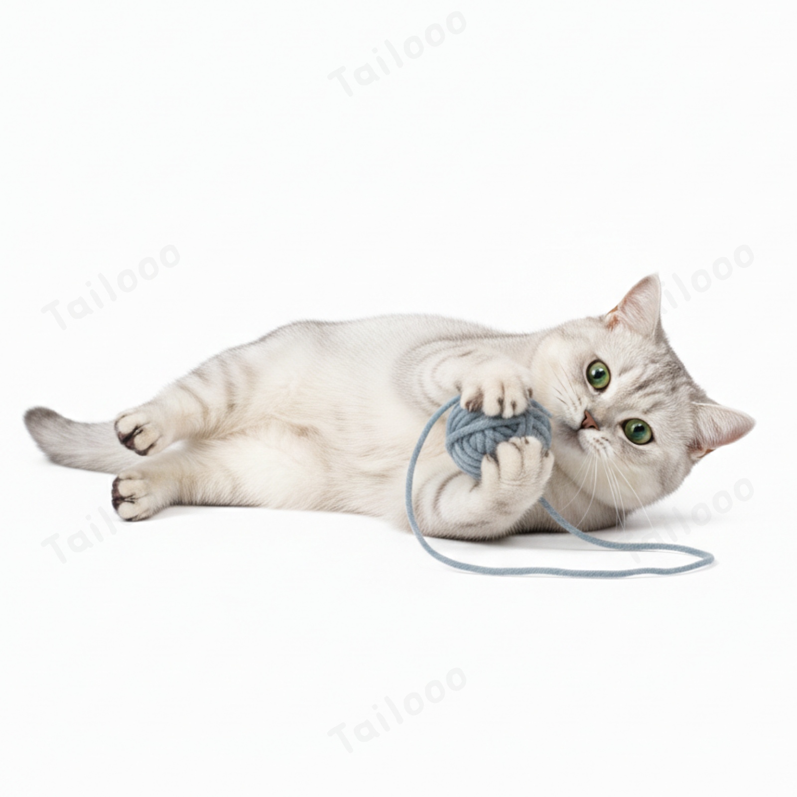 Soft Knit Ball Cat Toy – Interactive Chasing Teaser Ball (Grey)