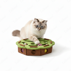 Felt Puzzle Cat Toy with Bell – Lace Green