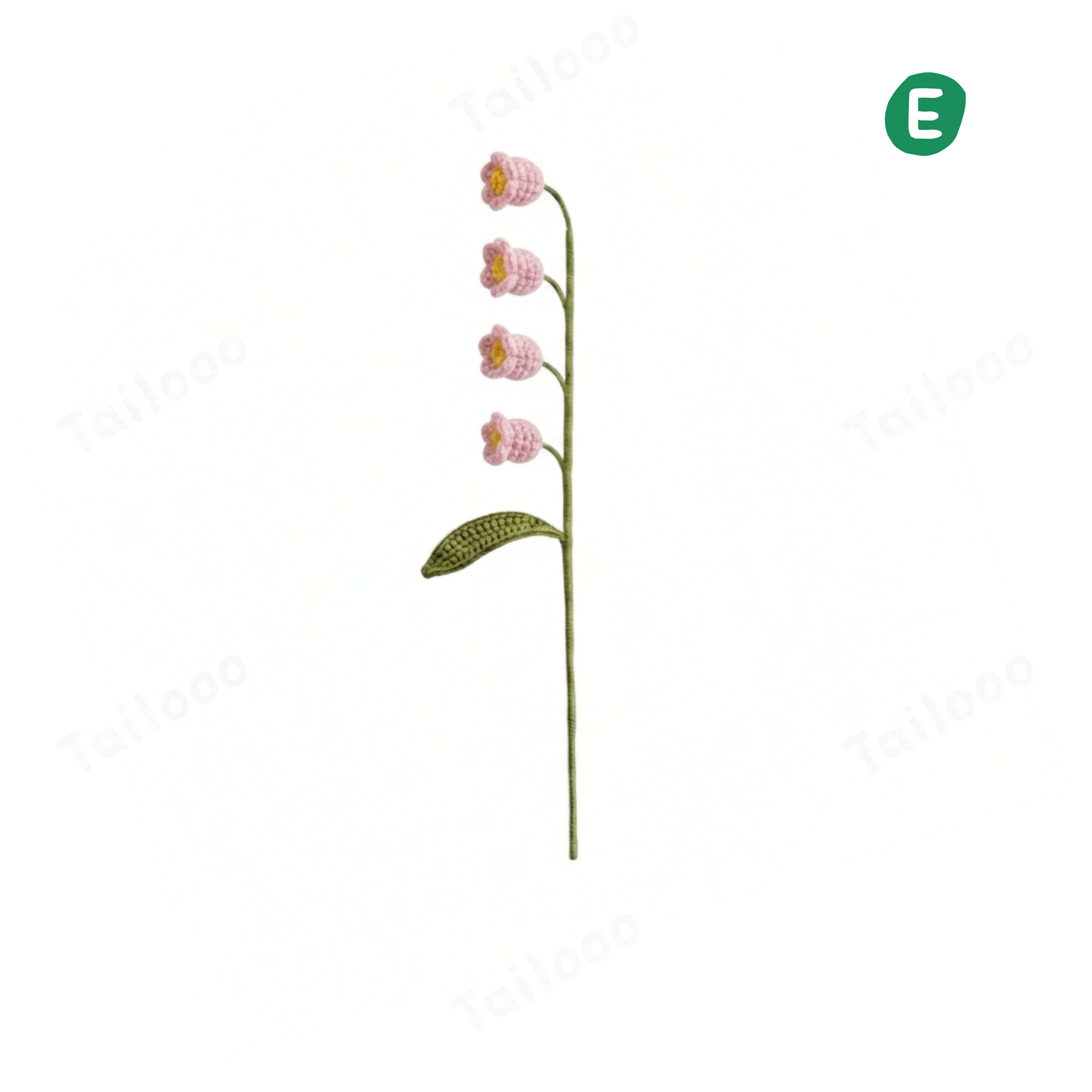 Handmade Crochet Lily of the Valley Cat Teaser Wand – Yellow