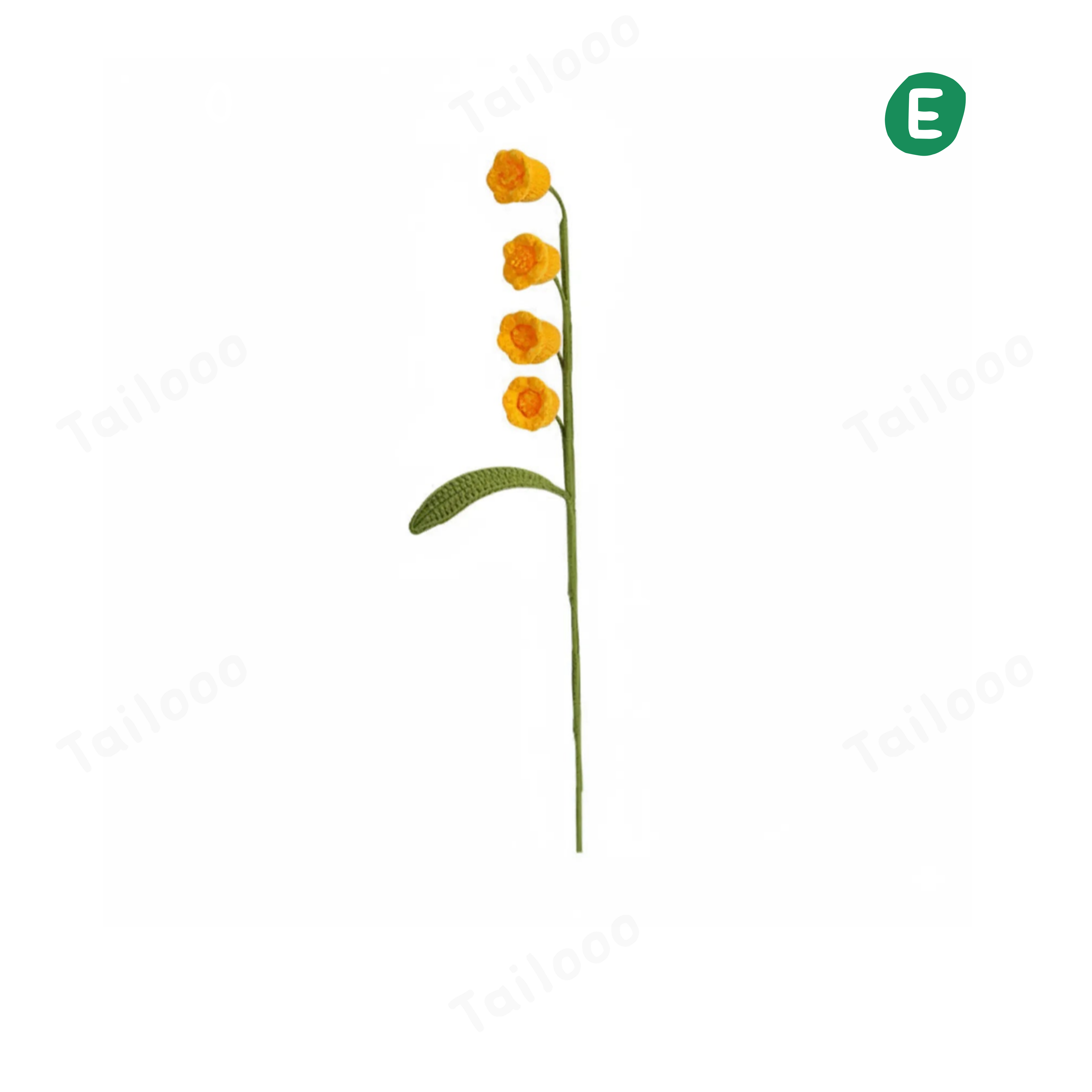 Handmade Crochet Lily of the Valley Cat Teaser Wand – Yellow