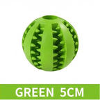 Green Interactive TPR Dog Treat Ball Toy, Slow Feeder Chew dog toy