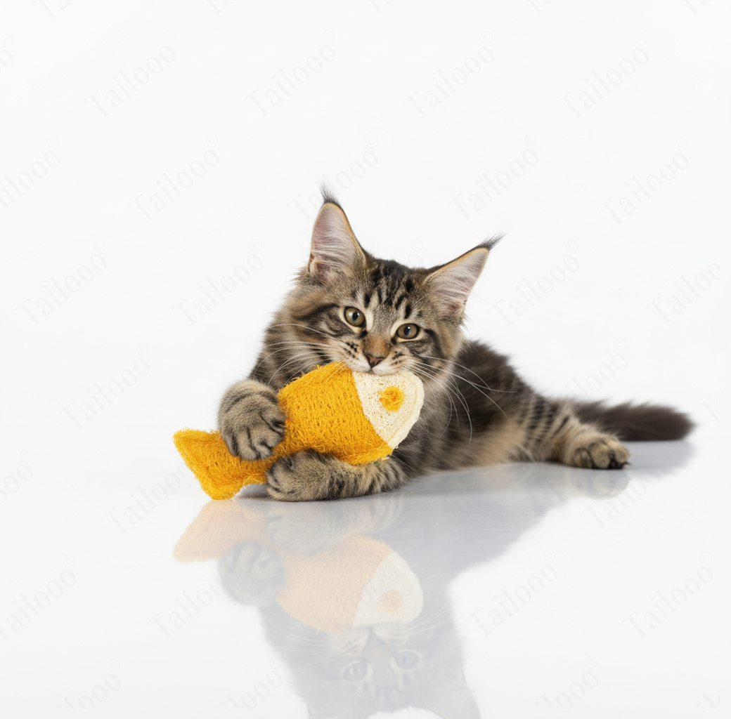 Eco-Friendly Natural Loofah Cat Toy – Fish