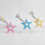 TPR Macaron Knot Dog Chew Toy – Star