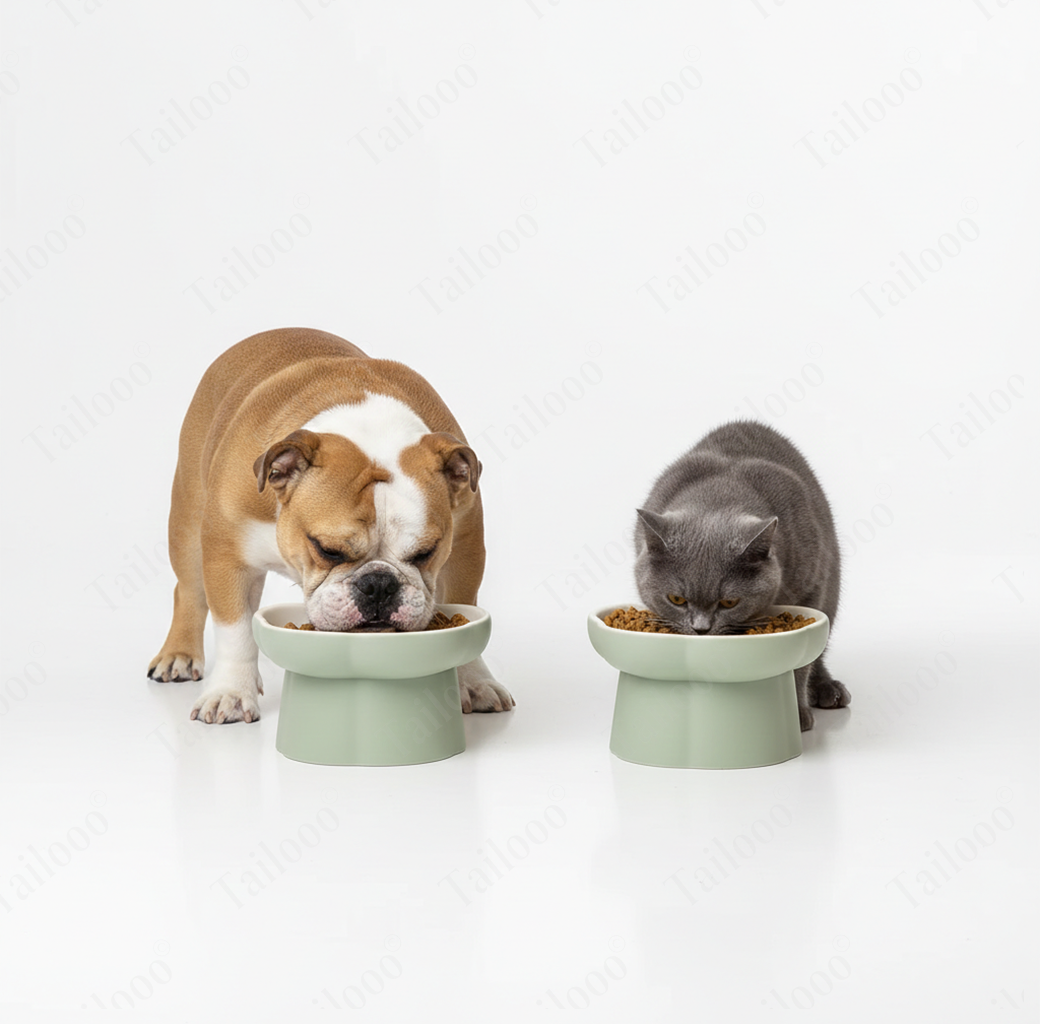Ceramic Slow Feeder Pet Bowl – Green