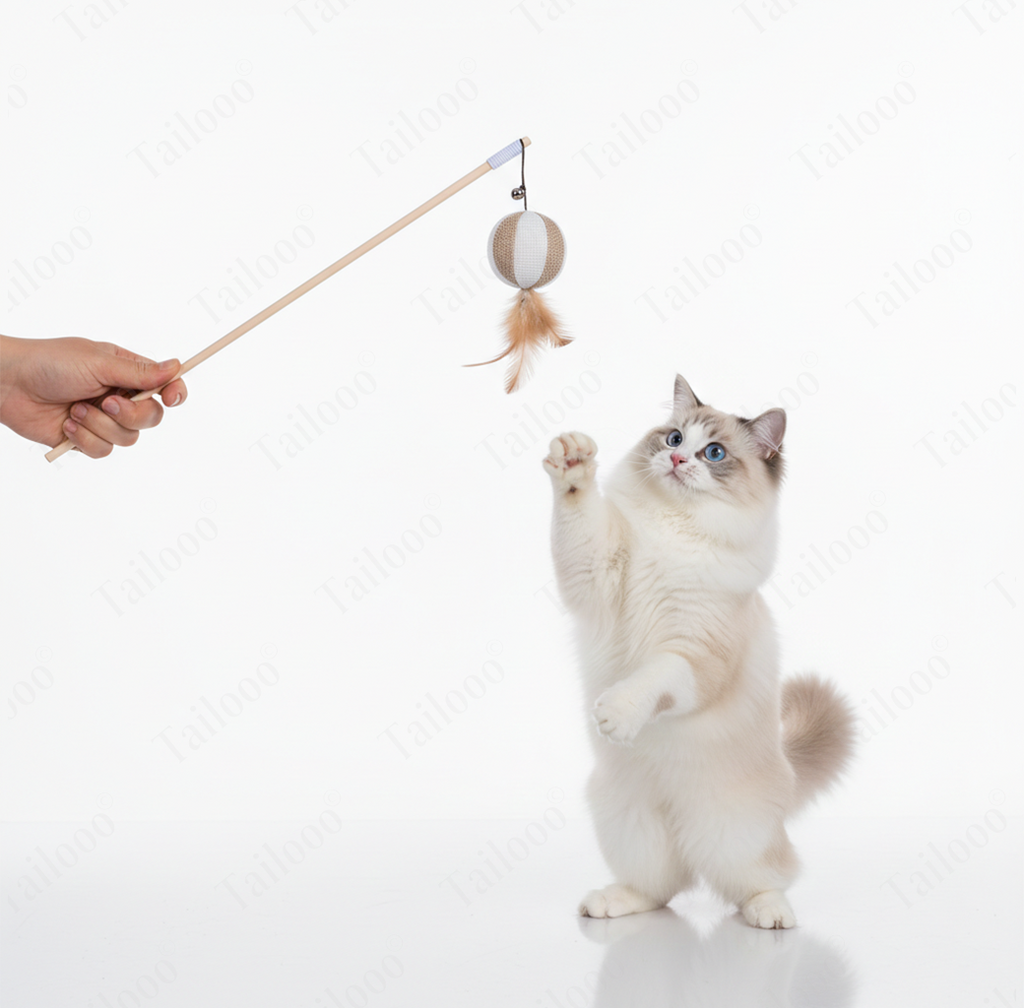 Interactive Cat Teaser Wand Toy – Pumpkin