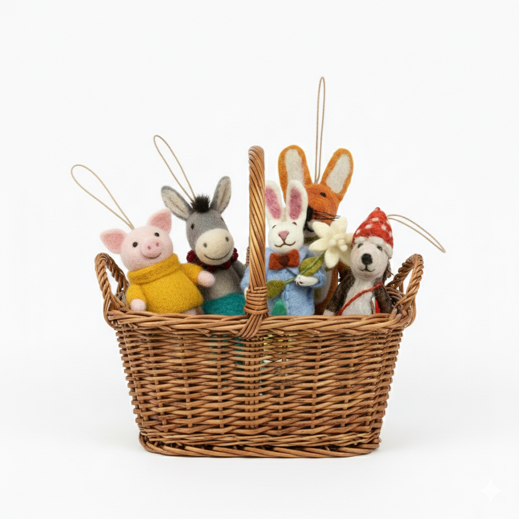 Handmade Nepal Wool Felt Pet Toy – Mermaid