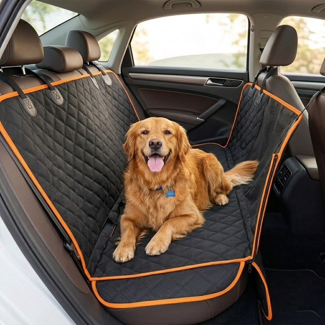 Dirt-proof Dog Car Seat Cover | Hard Bottom Seat Extender for Dogs Main Image