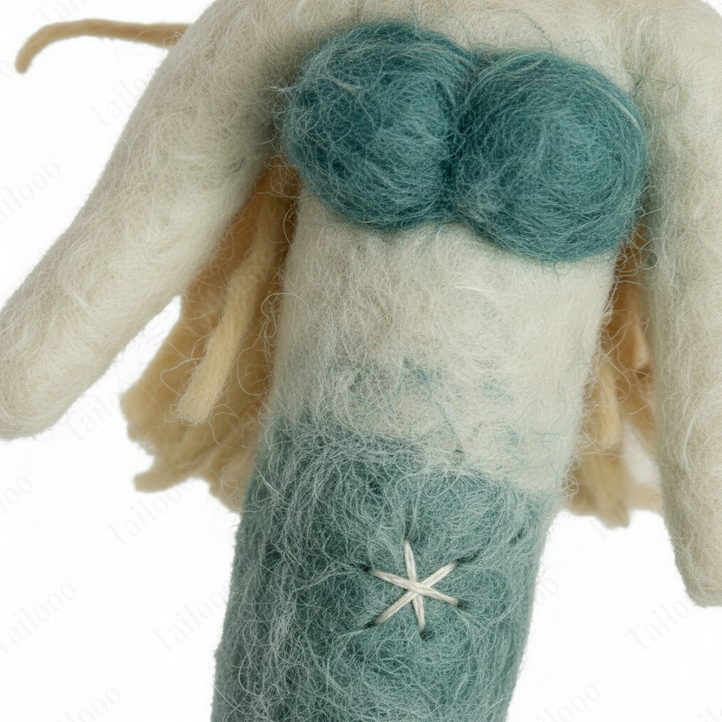 Handmade Nepal Wool Felt Pet Toy – Mermaid