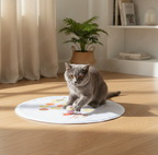 Interactive Self-Play Enclosed Electric Cat Hunting Ball Toy（Coin Snake White）